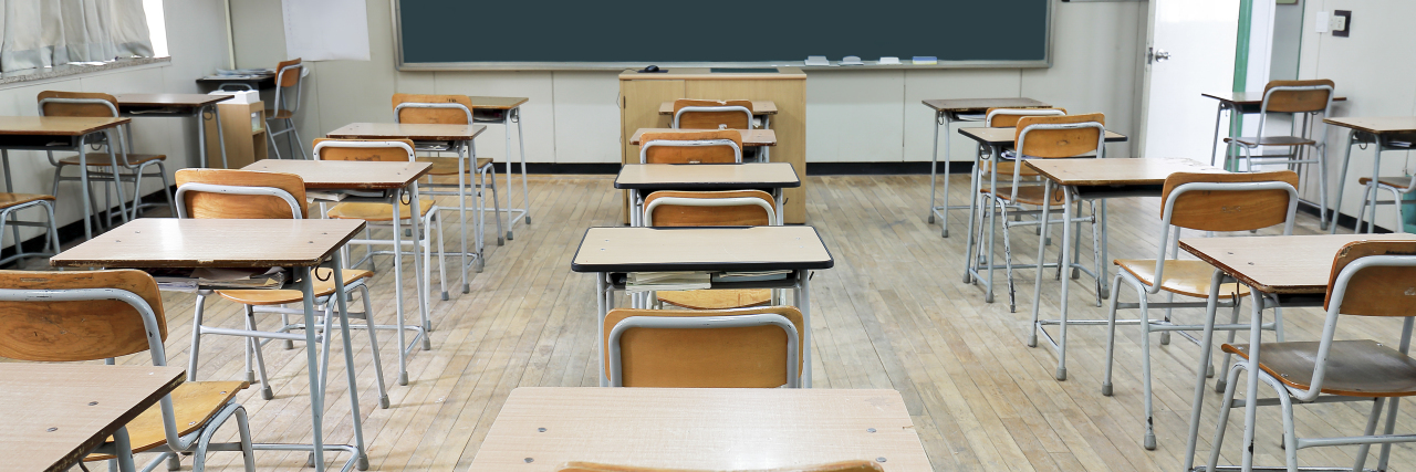 My High School Years With Autism School classroom.