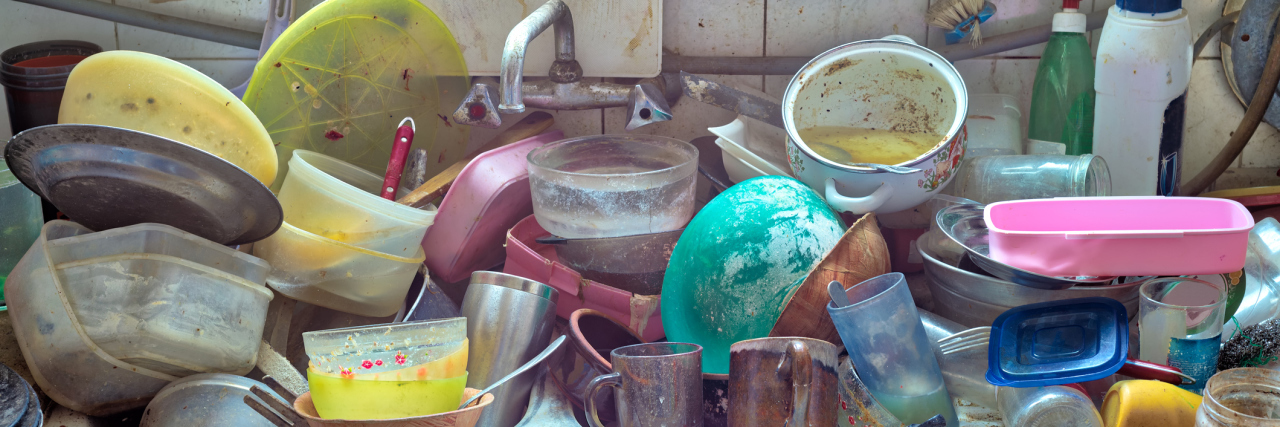 What My House Looks Like in the Aftermath of a Depressive Episode dirty dishes