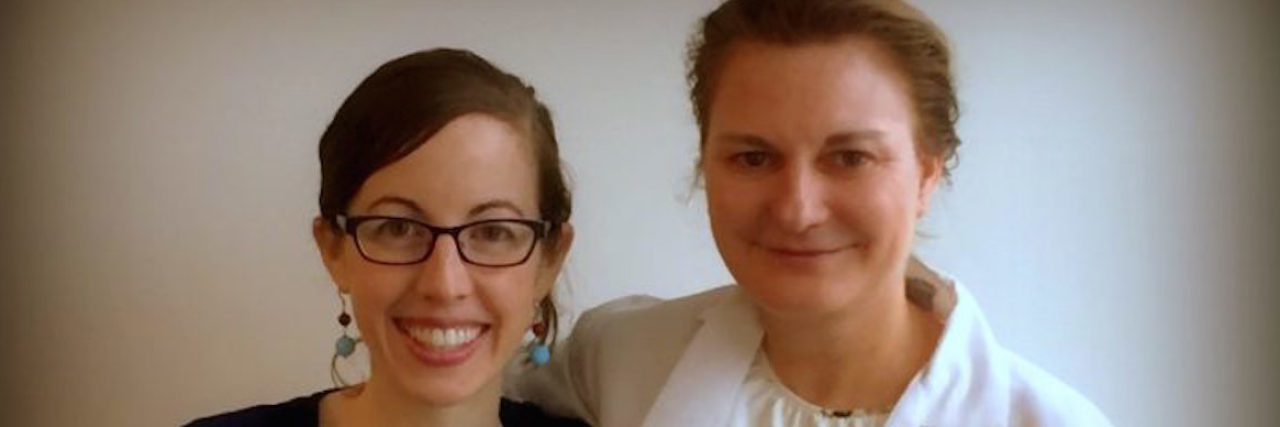 To My Chronic Illness Medical Team A photo of the writer with one of her doctors.