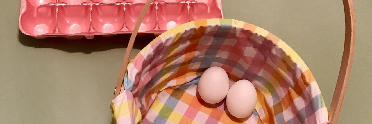 Devastated After Failed IVF Cycle: Turning to Egg Donation two eggs in an easter basket