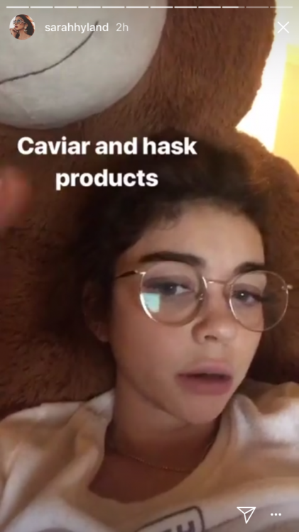 sarah hyland caviar and hask products