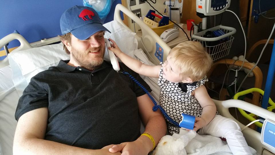 dad and daughter in the hospital