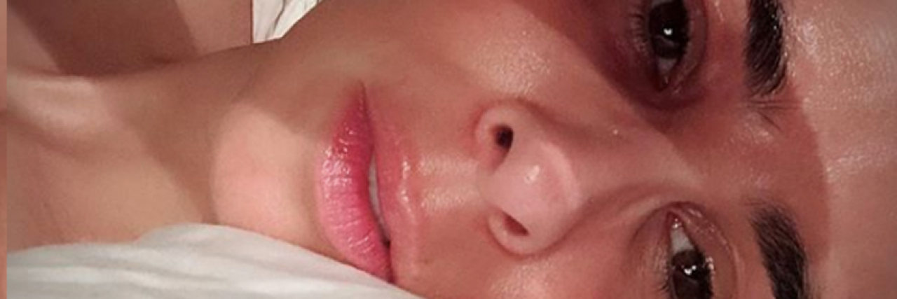 Sarah Silverman Posts a Instagram Selfie of Antidepressant Tolerance Sarah Silverman taking a selife laying down