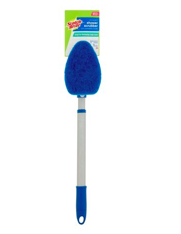 shower scrubber with extendable handle