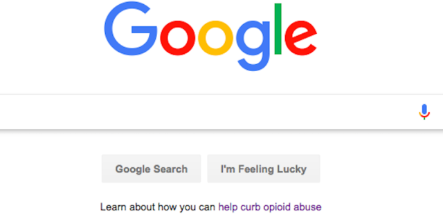 Google Is Dedicating Part of Its Homepage to Fighting 'Opioid Abuse’ google homepage
