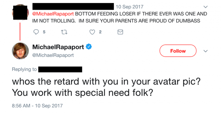 Michael Rapaport tweet