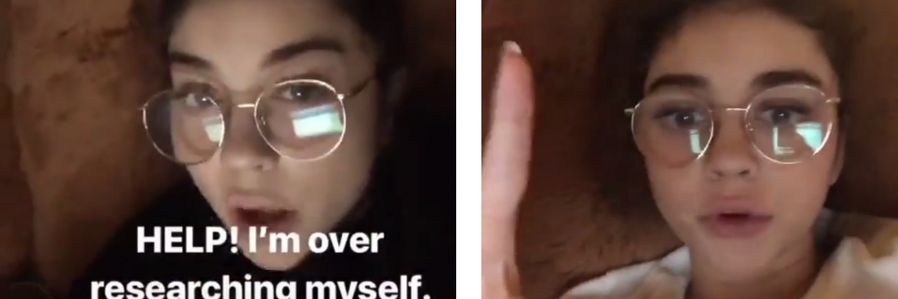 Sarah Hyland Talks About Thinning Hair Due to Medications sarah hyland instagram screen shots