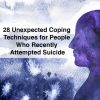 Watercolor of a person. 28 Unexpected Coping Techniques for people who recently attempted suicide
