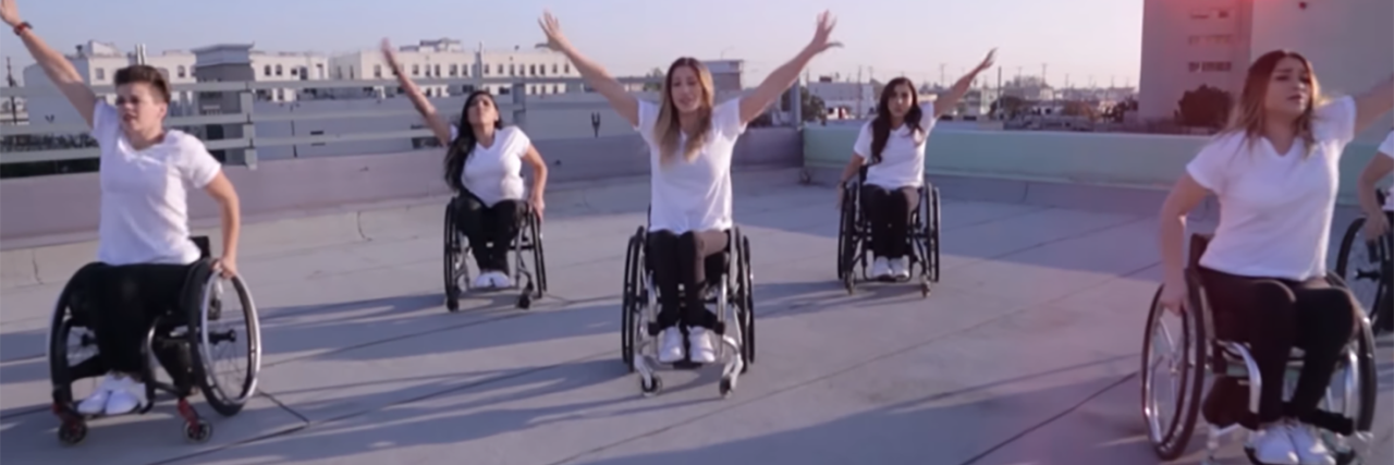 Chelsea Hill #BeBoundless Campaign Rollettes dance team.