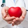 doctor holding a plastic heart in his hands