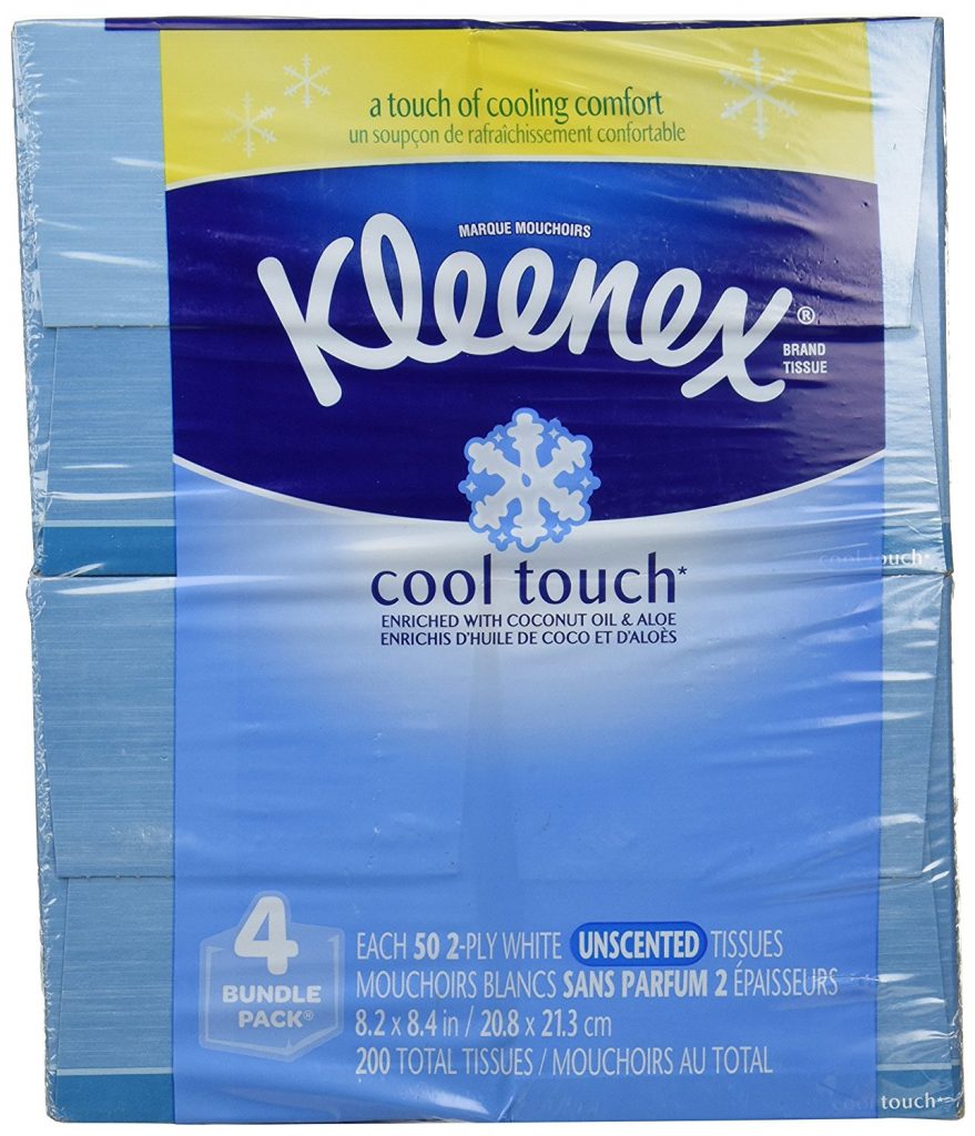 kleenex cool touch tissues