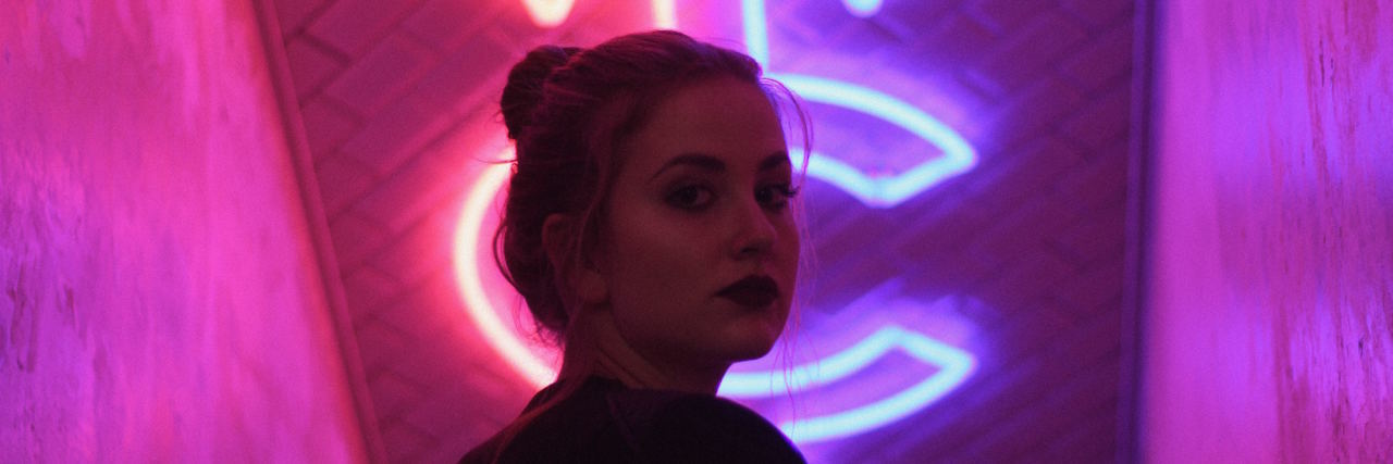 Self-Hatred and Borderline Personality Disorder woman neon