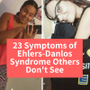 Title: "23 Photos of Ehlers-Danlos Syndrome Others Don't See" Photos of two women with EDS in the background