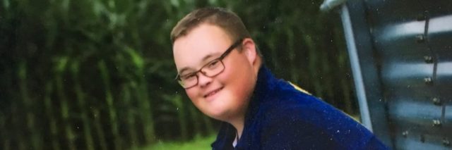 Young man with Down syndrome