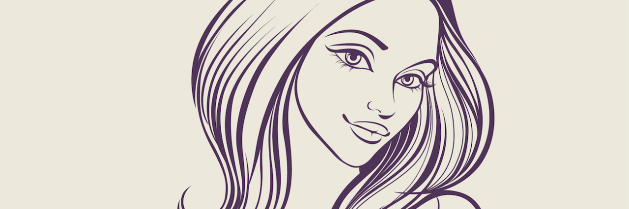 When Your Appearance Is Unchanged by Your Changing Health sketch of a woman