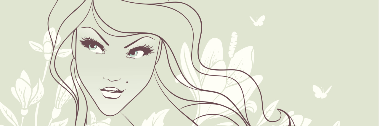 5 Ways to Cope With Negative Stereotypes About Your Illness Vector illustration of Beautiful woman with flower