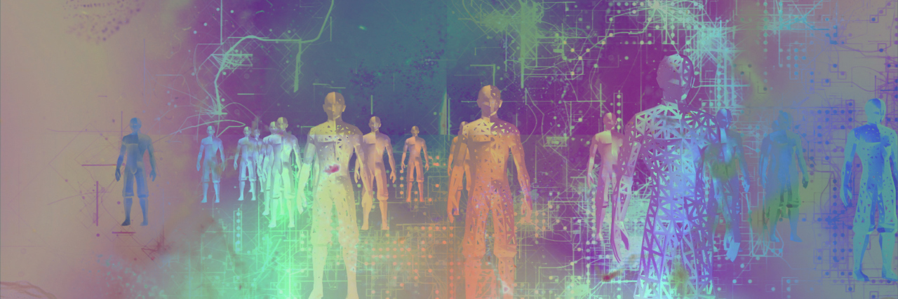 The Types of People You'll Likely Meet in the Psych Ward High Tech Humanoids in a Digital Environment Made in Computer Graphics