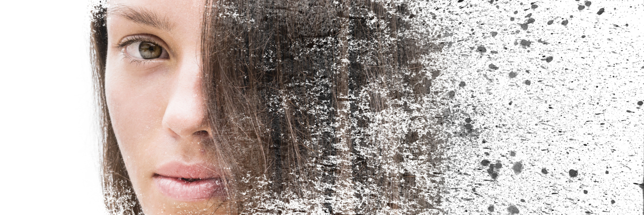 My Autism Is Valid Photograph of a woman combined with hand drawn ink.