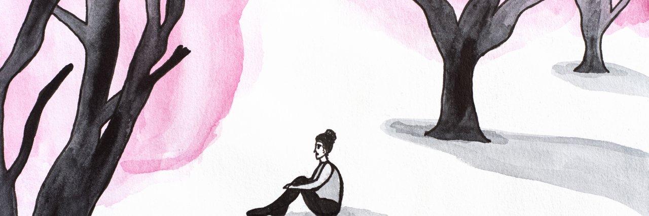 Ways to Handle Receiving Bad News About Your Health Watercolor illustration of lonely woman in the forest