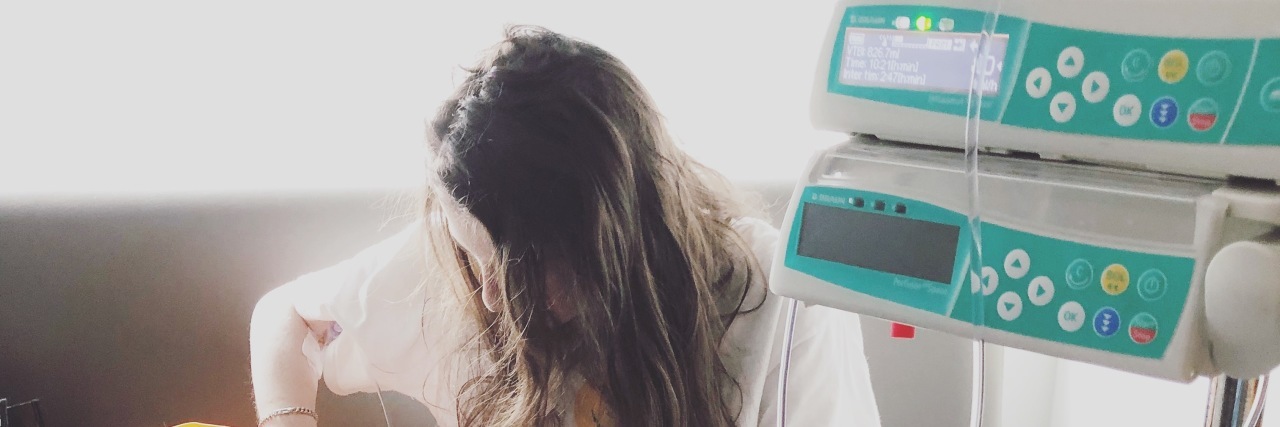 My Oath to Nurses the author with her iv in the hospital