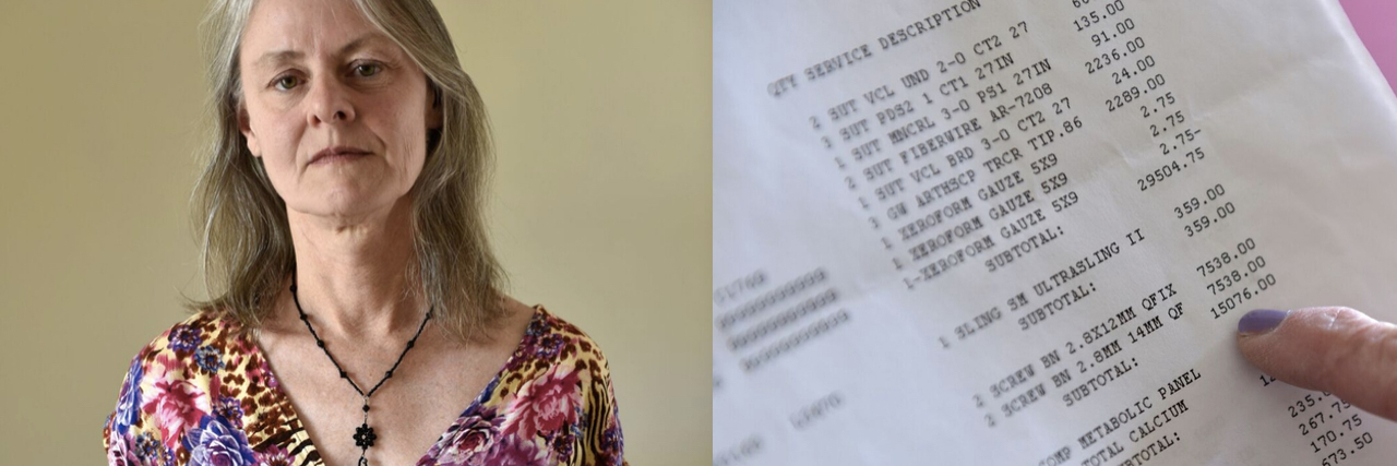 Sticker Shock Jolts Oklahoma Patient: $15,076 For Four Tiny Screws White older woman standing with her medical bill.