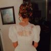 A picture of the writer in her white debutante dress in the 90s.