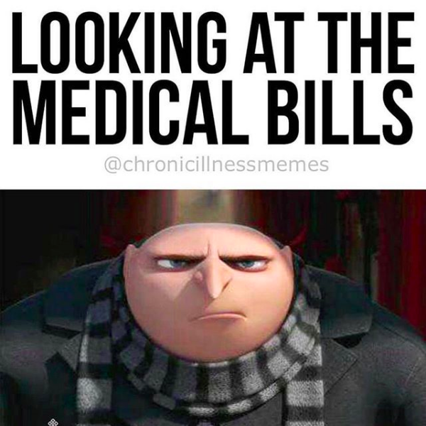 looking at medical bills