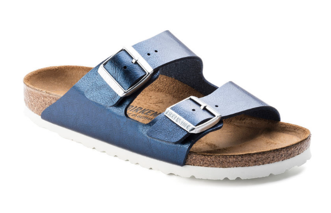 birkenstocks with blue straps