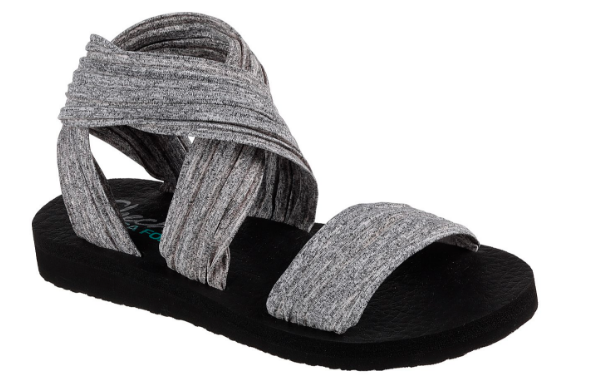 Skechers Cali Women's Meditation Still Sky Sandal Size 6 Black Yoga Mat Foam