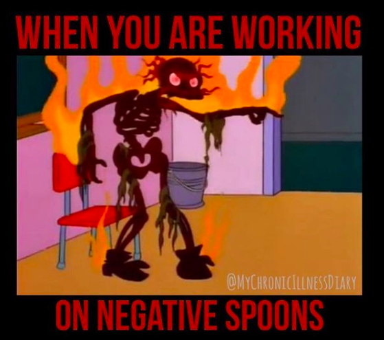 when you are working on negative spoons
