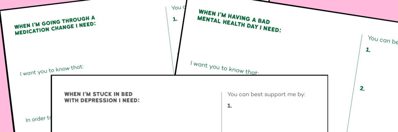 May's My Mighty Month Challenge Is About Embracing Your Needs Three I Need cards from The Mighty