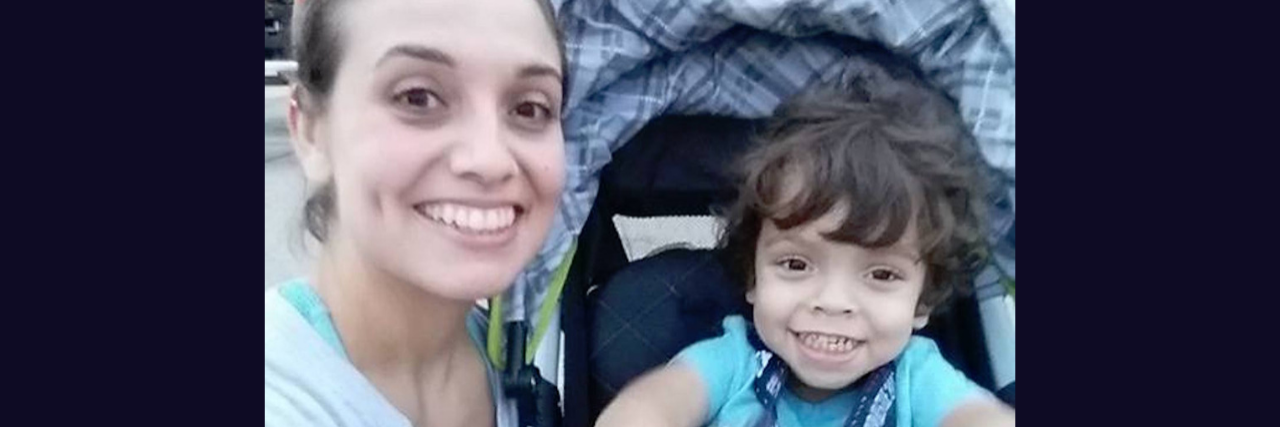 Parenting a Child With a Chronic Illness, Running to Cope With Anxiety woman and her son in a stroller