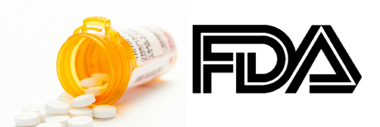 FDA Is Seeking Input From Chronic Pain Patients About Opioids Pill bottle and FDA logo