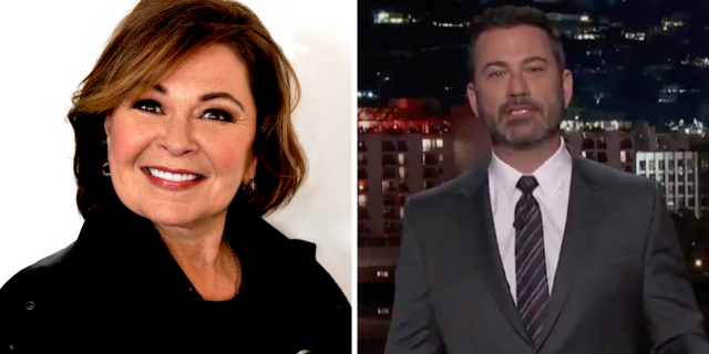 Jimmy Kimmel Defends Roseanne -- Gets Shut Down By People With Mental Illnesses Roseanne Barr and Jimmy Kimmel