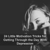 black and white photo of woman holding out fist motivation for depression