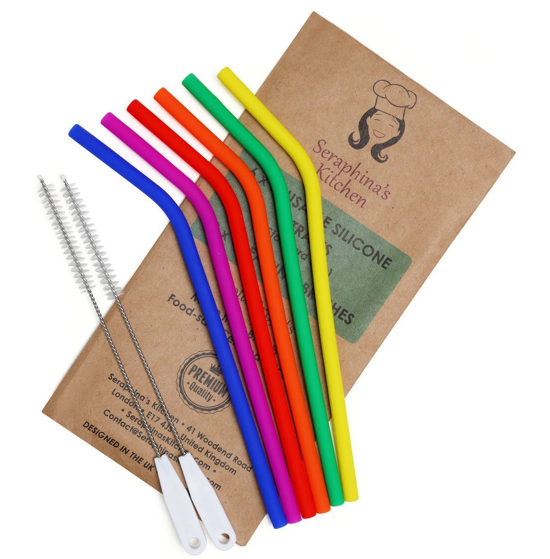 Seraphina reusable silicone straws, good for disabled people.