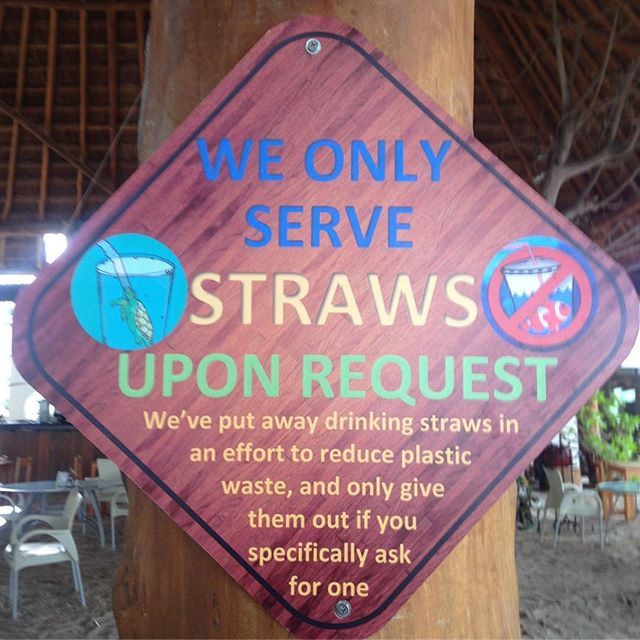 Straws served on request.