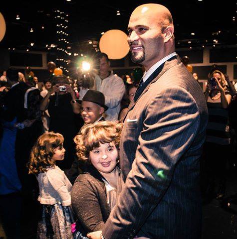 Albert Pujols with daughter Isabella at a dance