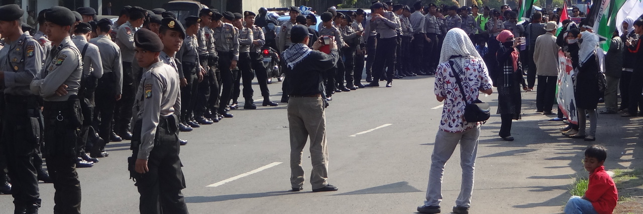 Embracing My Stuttering During a Protest in Jakarta Protest in Jakarta, Indonesia 2013.