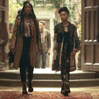 two students walking from the show "Dear White People"