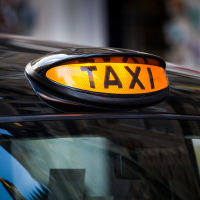 Taxi sign in U.K.