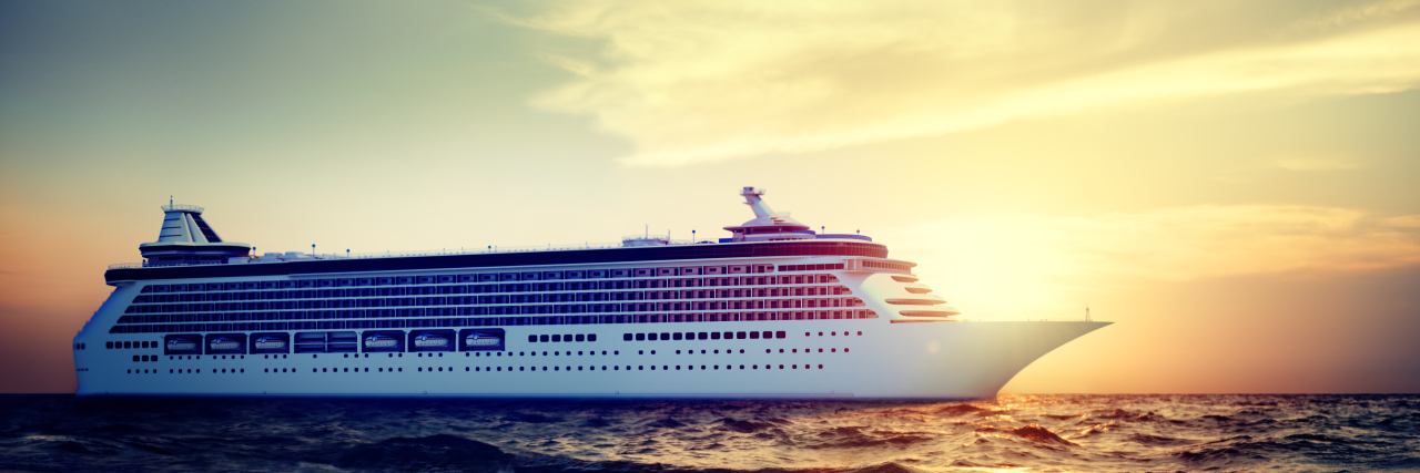 Using a Mobility Scooter on a Cruise Ship Cruise ship at sea.