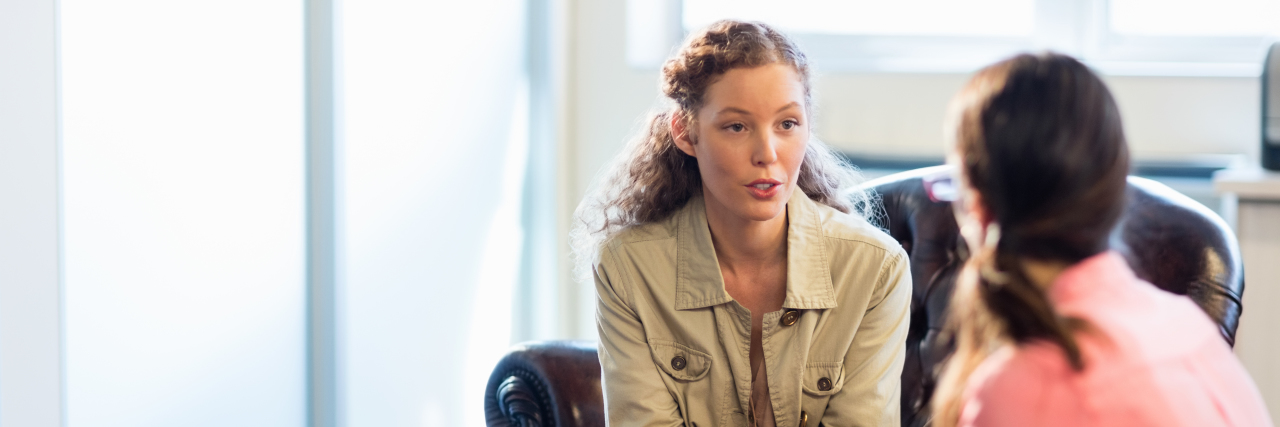 Do You Want a Psychologist or a Therapist? Psychologist having session with her patient in office