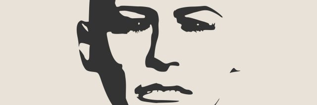 Vector art drawing, portrait of sad and depressed girl. Facial expressions, people emotions, romantic and tender young woman. Face side view.