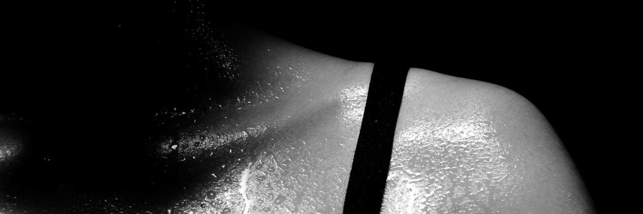 When I Experience a Dysautonomia Summer Flare-Up A close-up of a woman's shoulder, as she sweats.