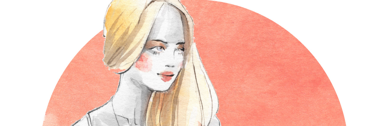 When You Live a 'Normal' Life With Depression An illustration of a blonde woman