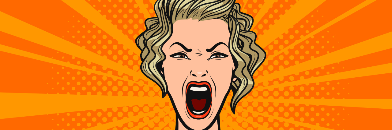 'Cancer Anger,' Explained angry woman illustration