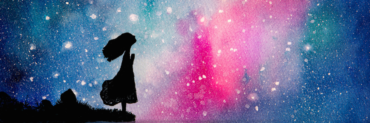 What to Know When You Get a Mental Illness Diagnosis Watercolor, silhouette of a woman