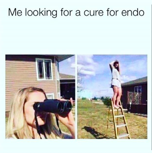 me looking for a cure for endo