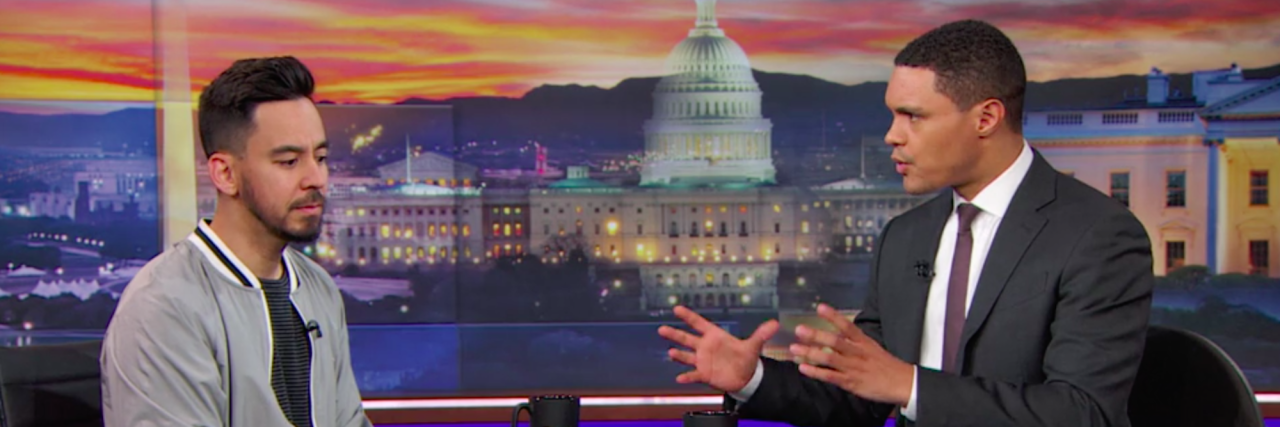 Mike Shinoda Talks Chester Bennington, New Album on 'The Daily Show' trevor noah and mike shinoda